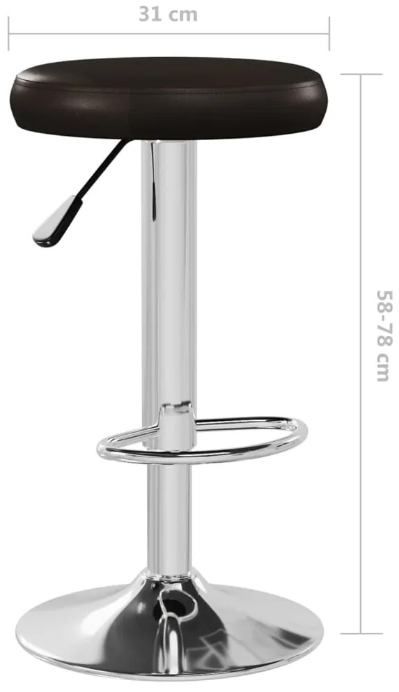 Bancos de bar 2 pcs couro artificial castanho