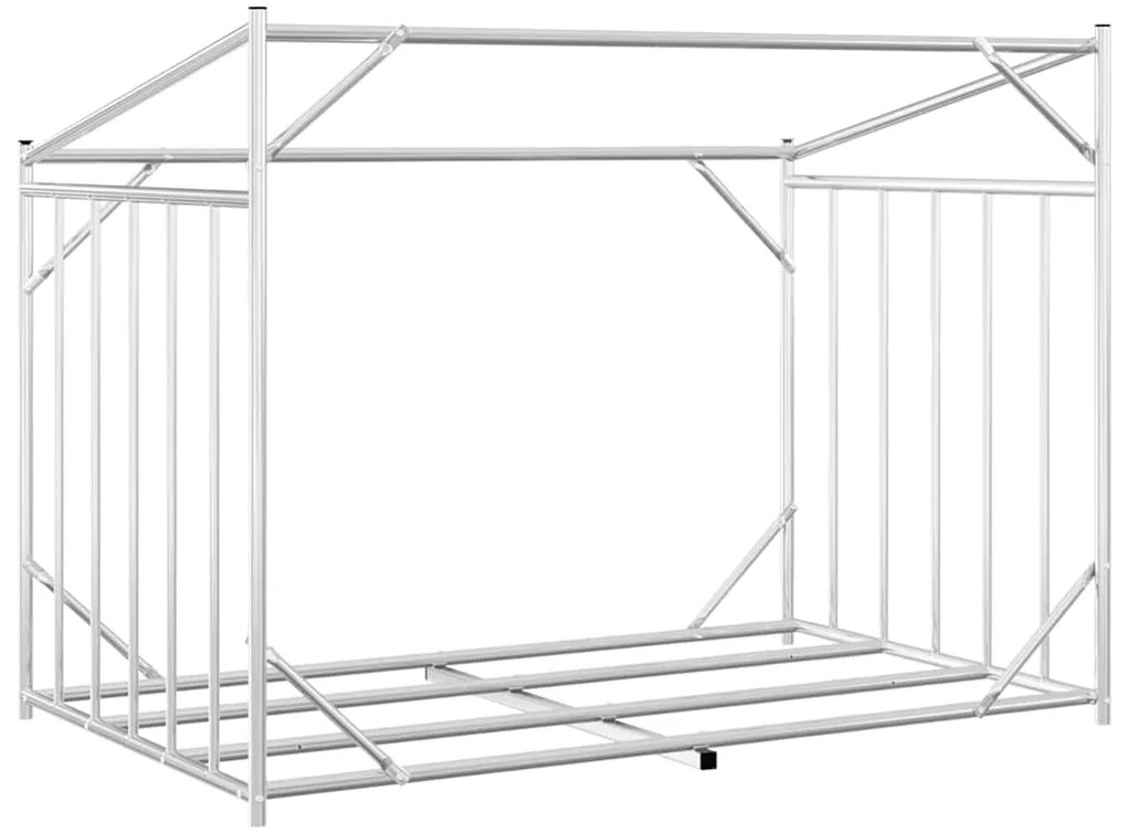 Rack de lenha tampa chuva 150,5x100,5x110,5cm aço galvanizado