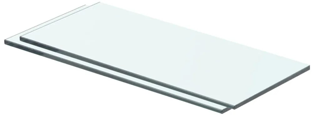Prateleiras 2 pcs 40x12 cm vidro transparente