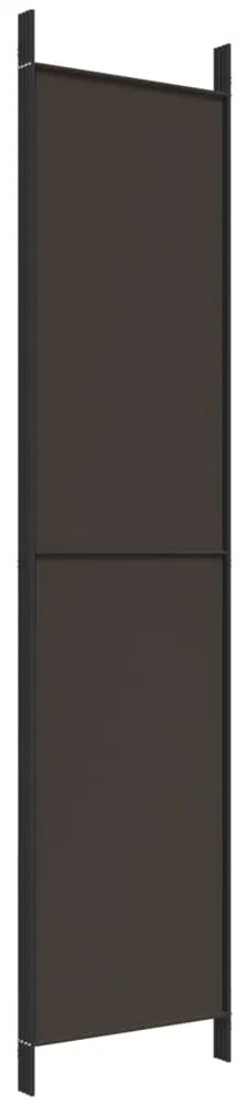 Biombo/divisória com 4 painéis 200x220 cm tecido castanho