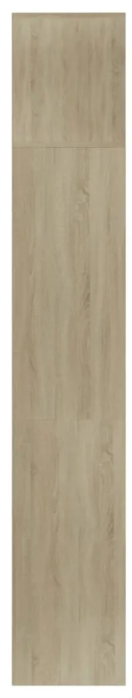 3 pcs conjunto armário TV/estante 180x30x180 cm carvalho sonoma