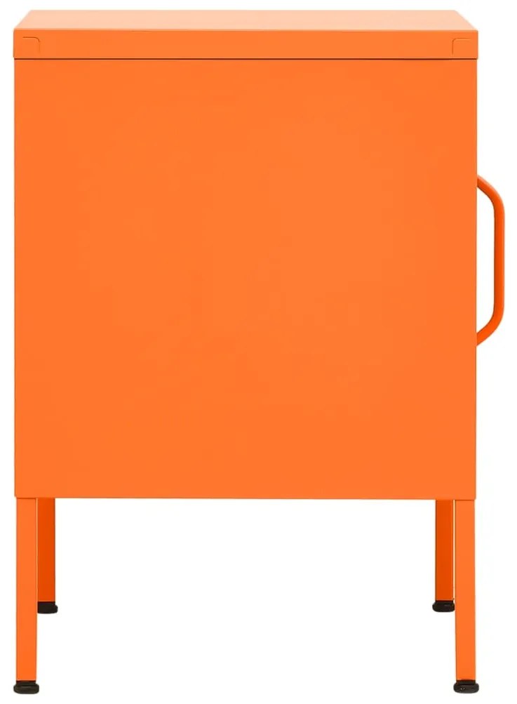 Mesa de cabeceira 35x35x51 cm aço laranja