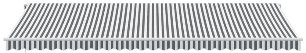 Toldo retrátil automático 600x350 cm antracite e branco