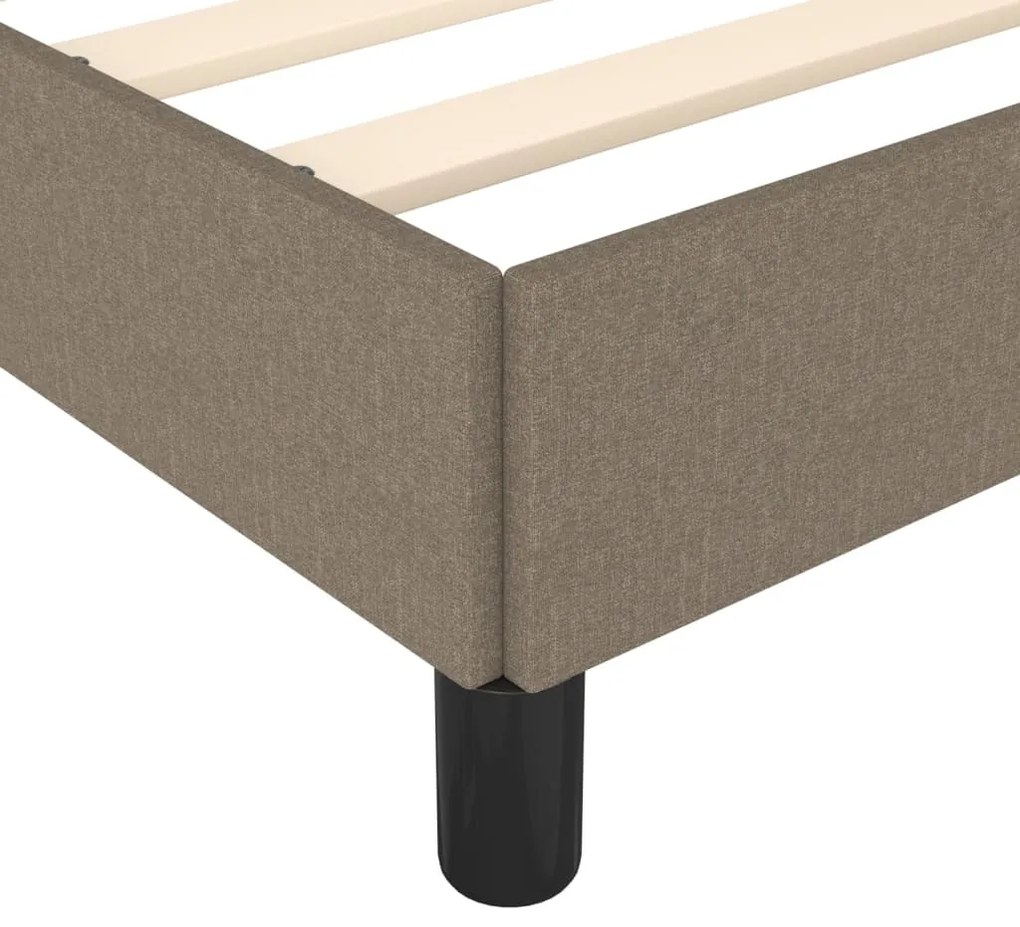 Estrutura de cama sem colchão 120x190cm tecido cinzento