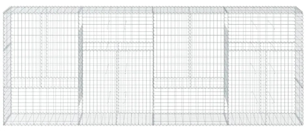 Cesto gabião com cobertura 400x50x150 cm ferro galvanizado