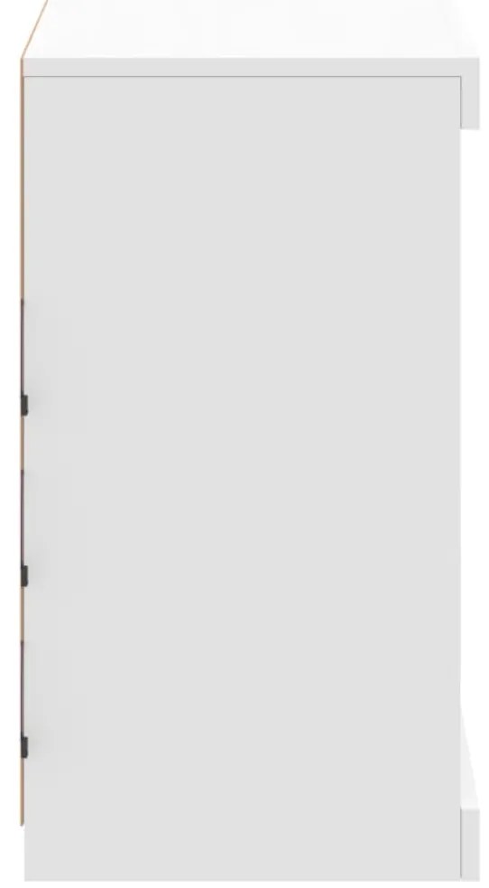 Aparador com luzes LED 60,5x37x67 cm branco