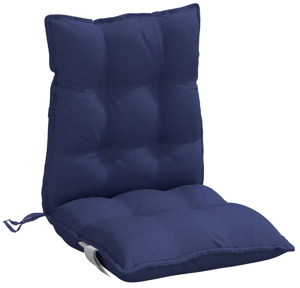 Almofadões cadeira encosto baixo 6 pcs oxford azul-marinho