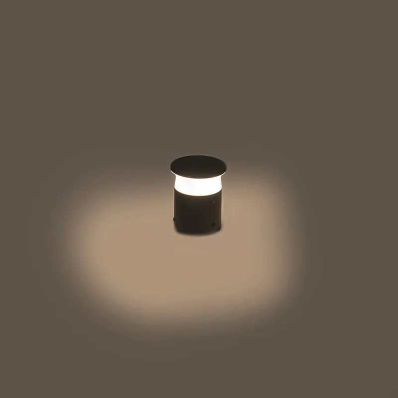 Candeeiro de parede exterior moderno cinzento escuro 12 cm com LED - Bar