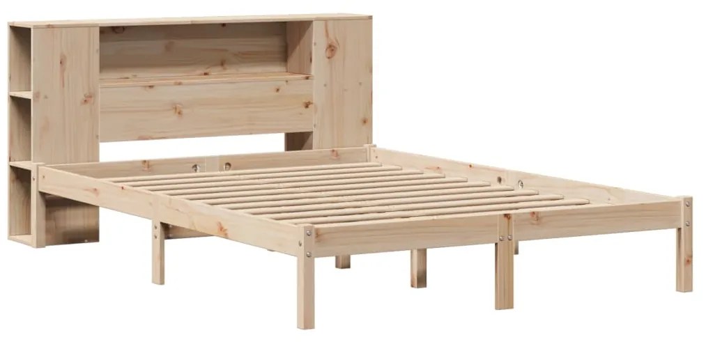 Cama com estante sem colchão 120x190 cm pinho maciço