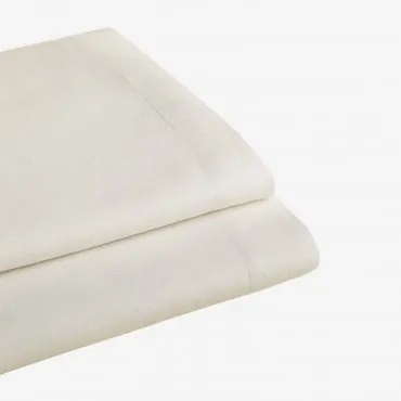 Lençol De Cima Em Linho De 160g/m² Sorana Branco & Cama 135/140cm (210 X 280 Cm) - Sklum