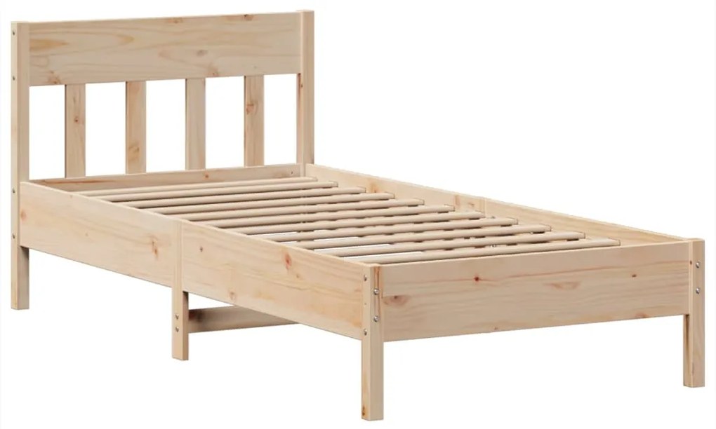Cama sem colchão 100x200 cm madeira de pinho maciça