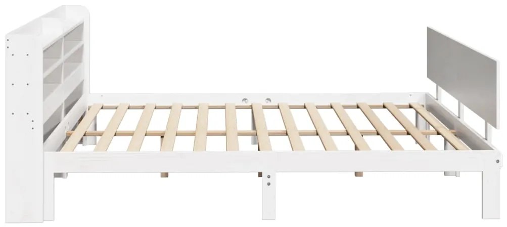 Estrutura de cama c/ cabeceira sem colchão 180x200 cm branco