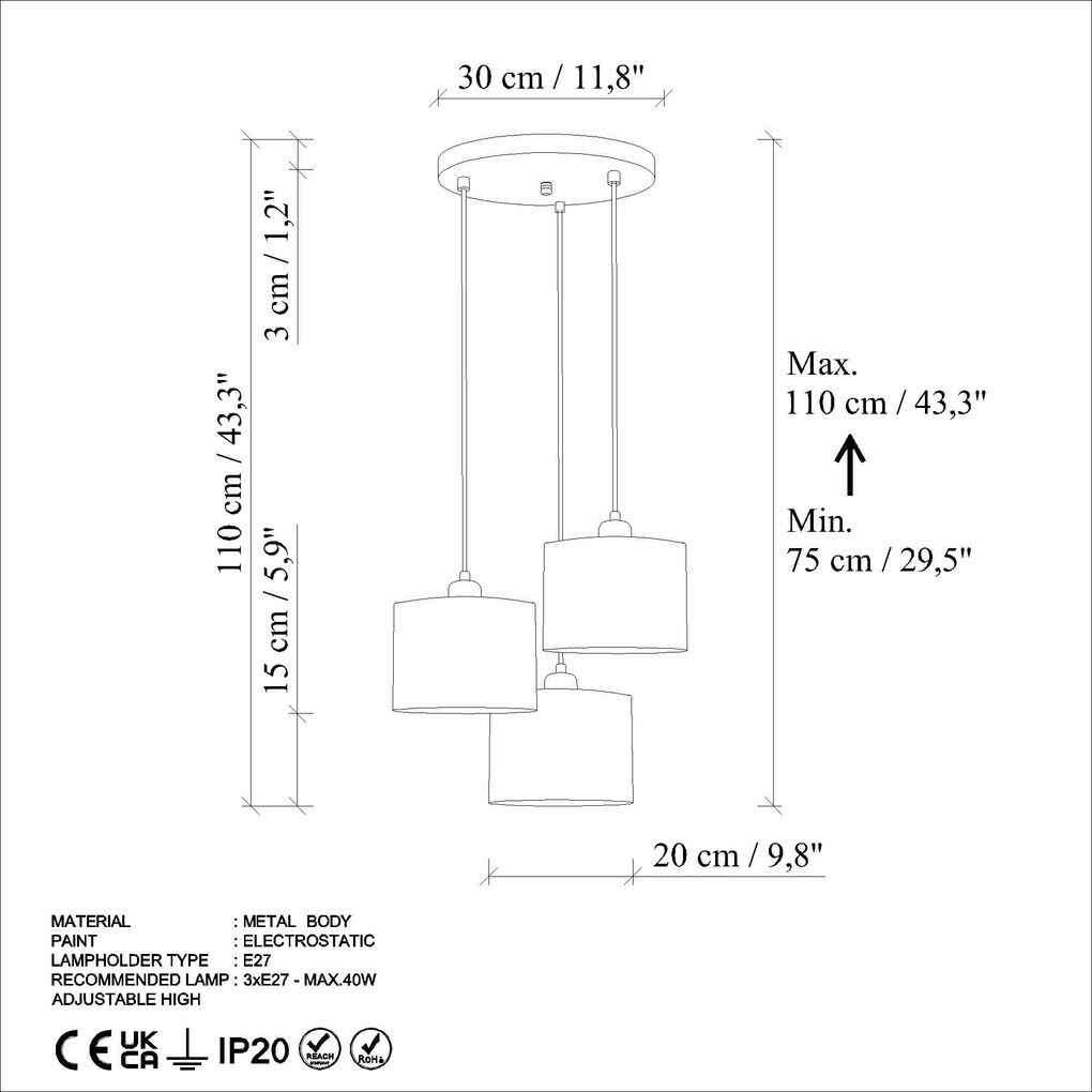 Chandelier Duz – Antiquation – Ø45 cm