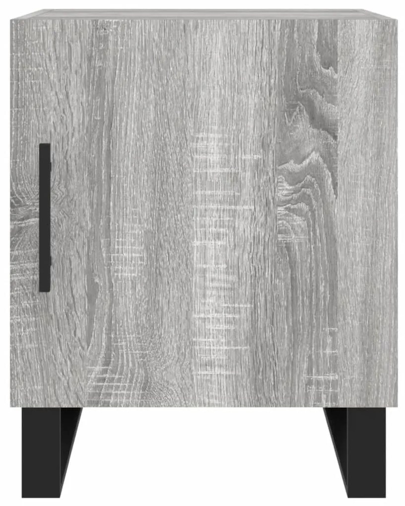 Mesa cabeceira 2pcs 40x40x50 cm madeira processada cinza sonoma