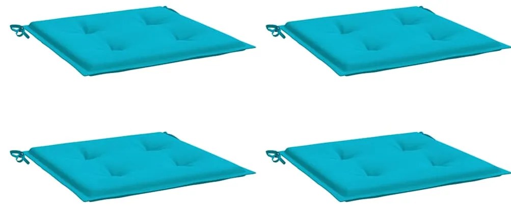 Almofadões p/ cadeira 4 pcs 40x40x4 cm tecido turquesa