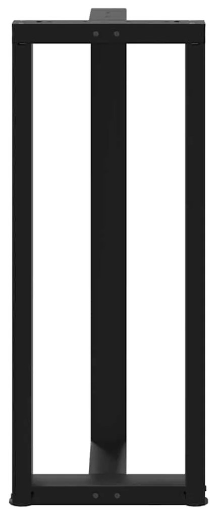 Pés de mesa de bar em forma de T, 2 peças, preto, 50x35x(100-101) cm,