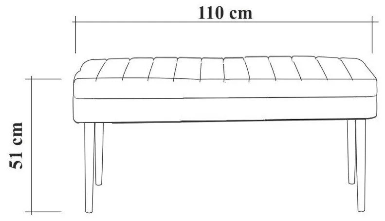 Bench Vina – Nogueira e Antracite – 90x39x40 cm