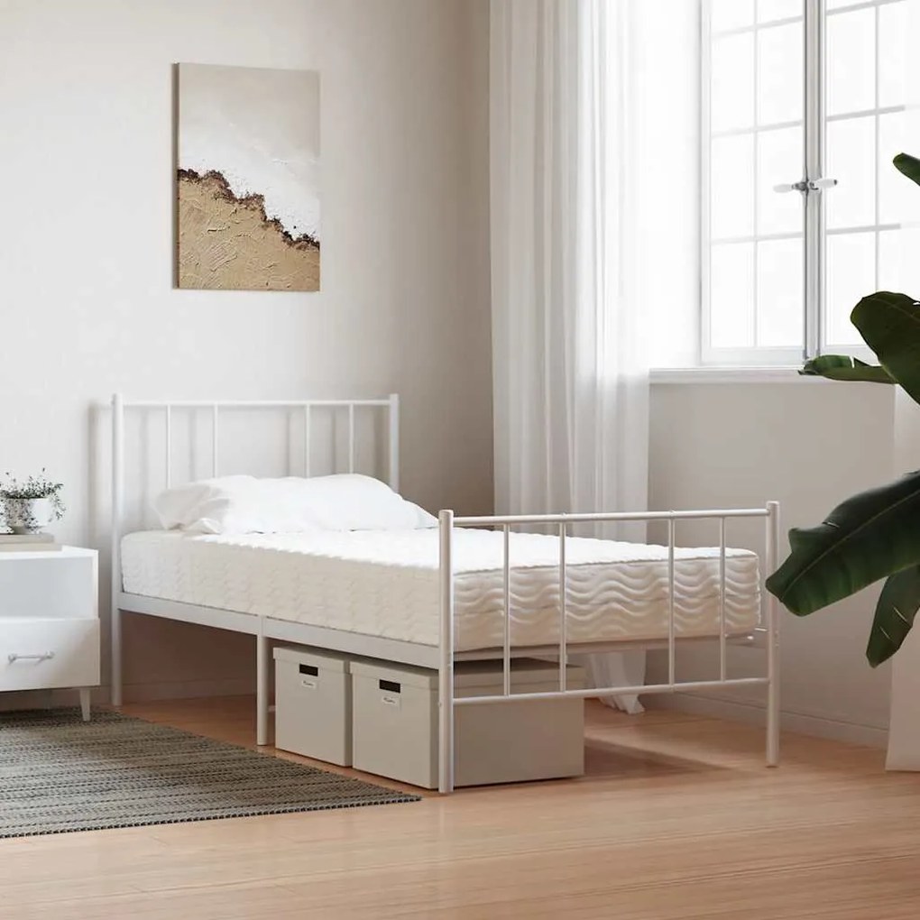 Colchão de espuma 100x220 cm dureza H2 H3 branco