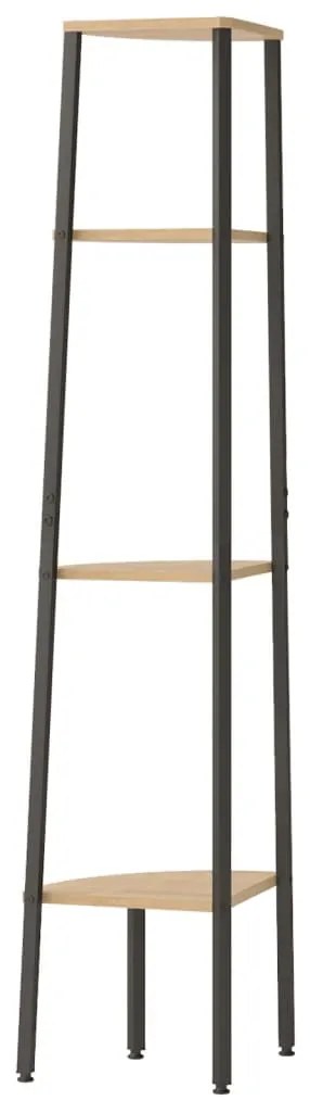 Unidade 4 prat. de canto 45,5x31,5x150 cm castanho-claro/preto