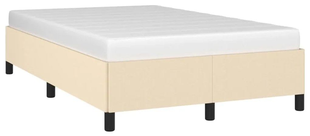 Estrutura de cama sem colchão 120x200 cm tecido cor creme