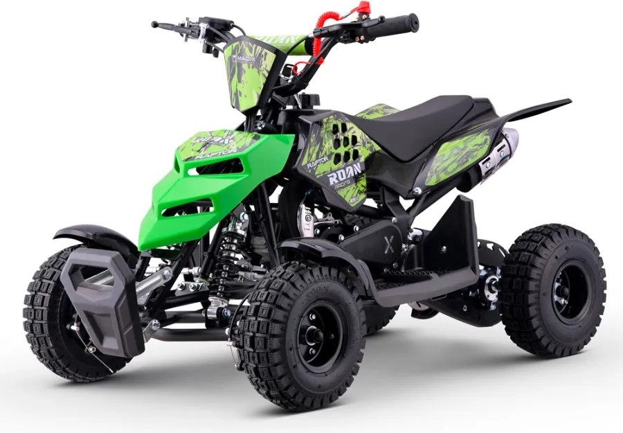 Mini moto 4 gasolina para crianças 49cc Raptor R4 Verde