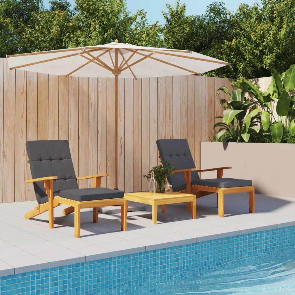 vidaXL Almofadões p/ cadeira de terraço 2 pcs tecido oxford antracite