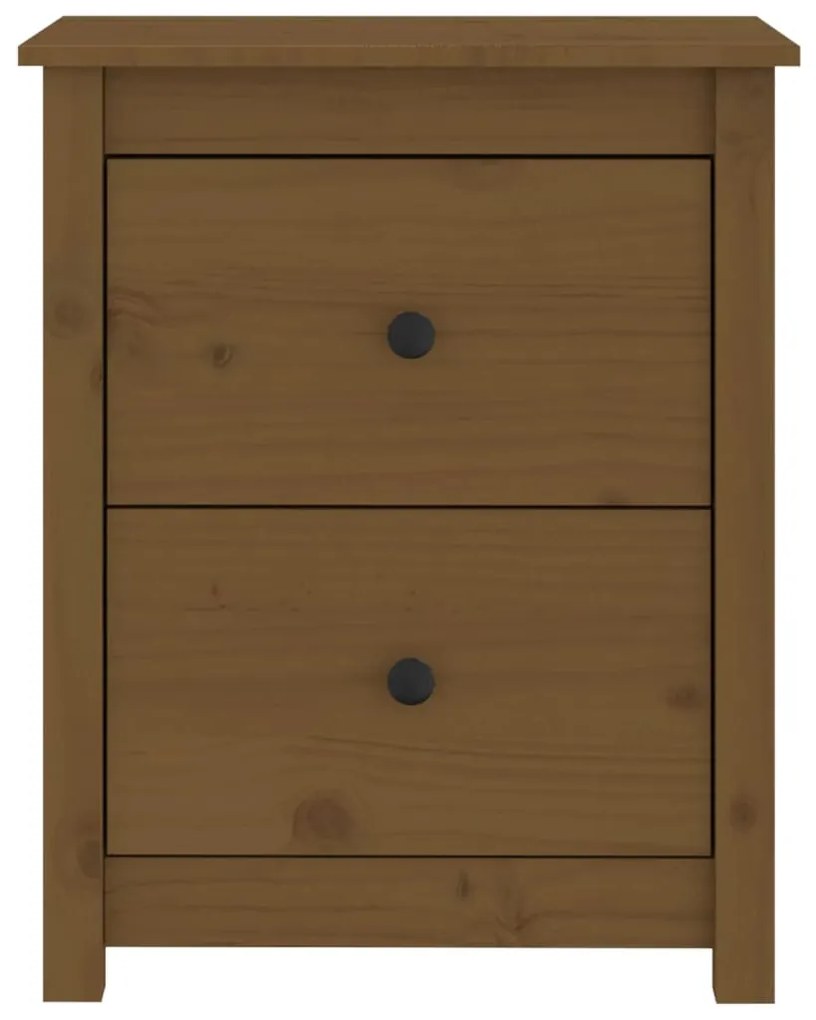 Mesa de cabeceira 50x35x61,5 cm pinho maciço castanho mel
