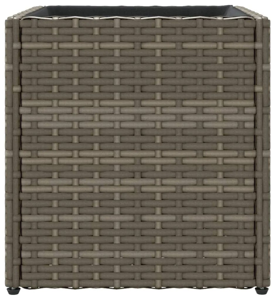Vaso/floreira de jardim 36x30x32 cm vime PE cinzento