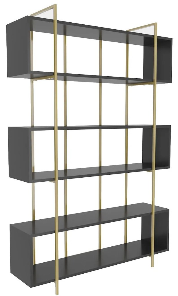 Estante Bruti – Antracite & Ouro – 120x180x29,6 cm