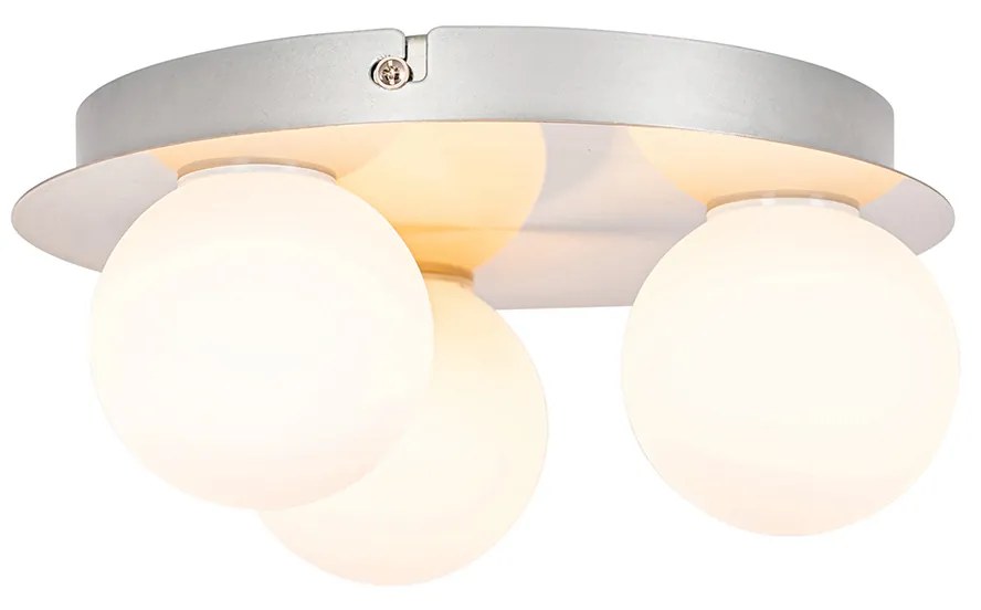Candeeiro de teto moderno para casa de banho em aço 3 luzes - Cederic Moderno