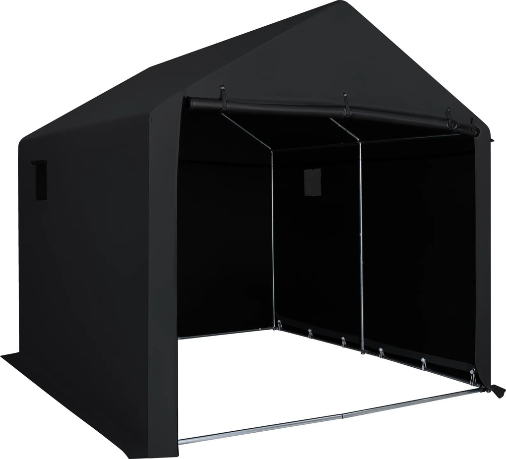 Abrigo para Bicicletas, 210 x 238 x 211 cm, Espaço Interior Amplo, Preto
