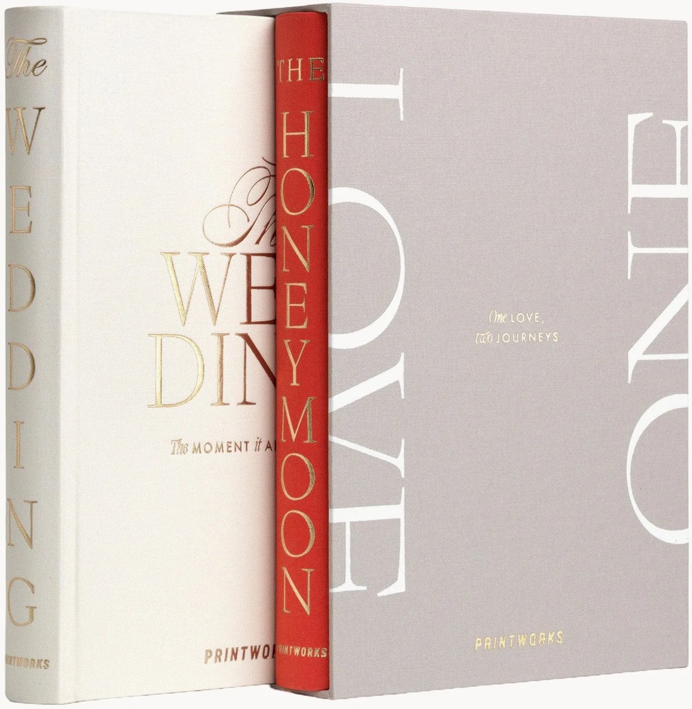 Álbuns de casamento One Love, conjunto de 2