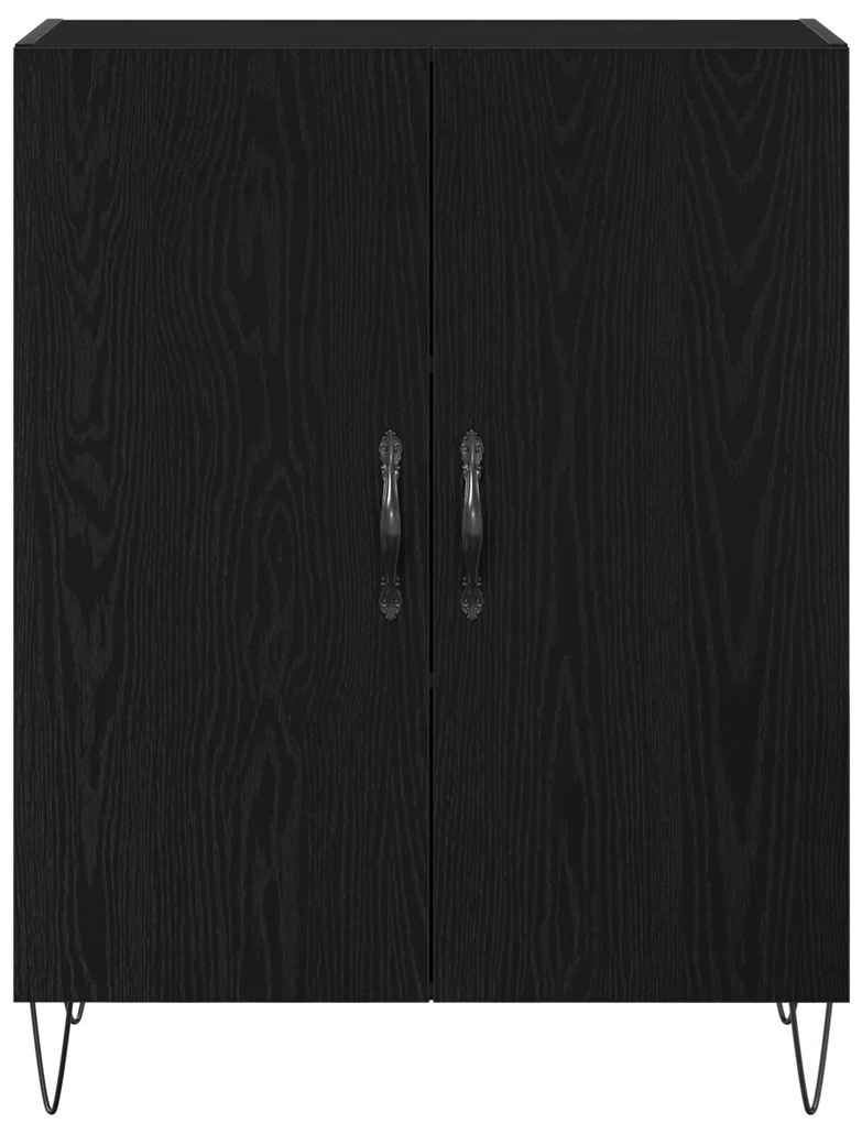 Armário Alto vidaXL Carvalho Preto 69,5x34x180 cm Madeiras de Engenhar