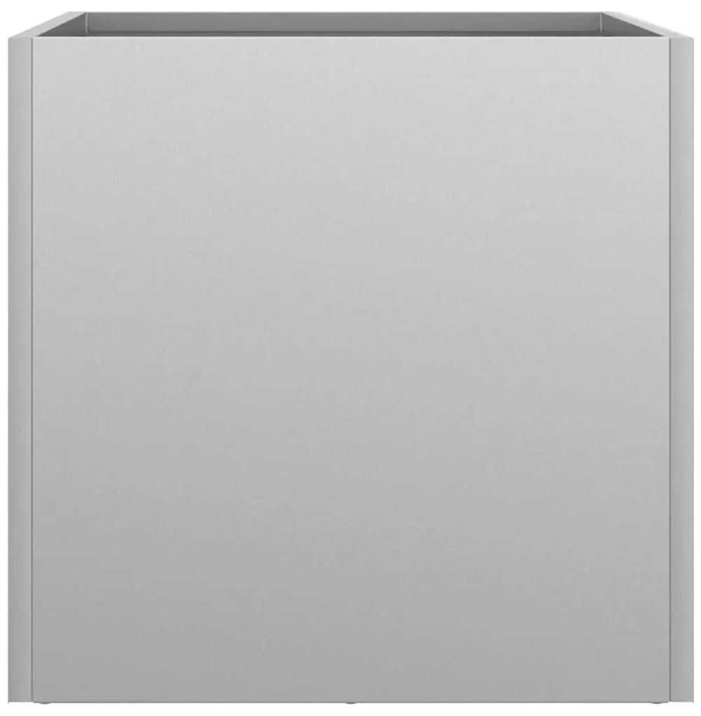 Vasos/floreiras 2 pcs 32x30x29 cm aço galvanizado prateado