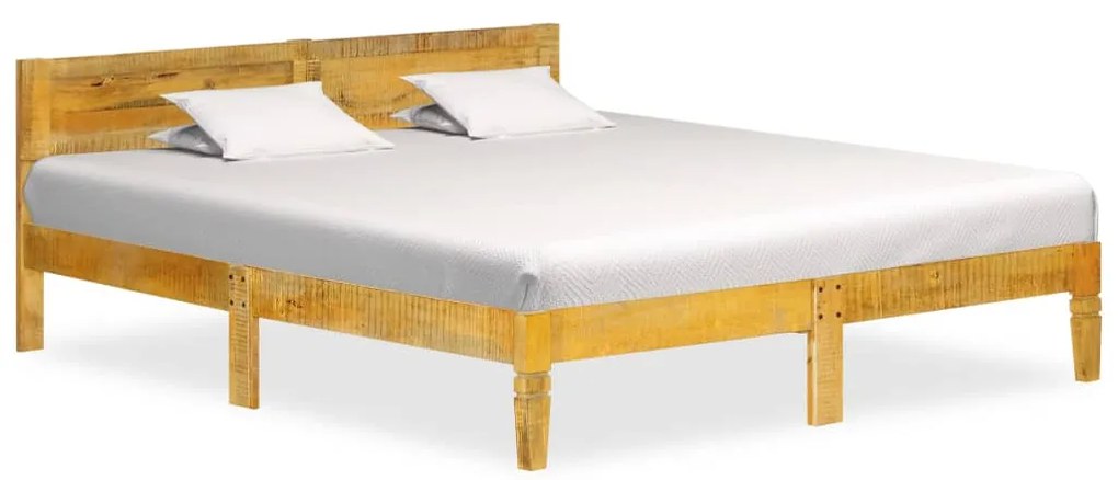 Estrutura de cama em madeira de mangueira maciça 180 cm