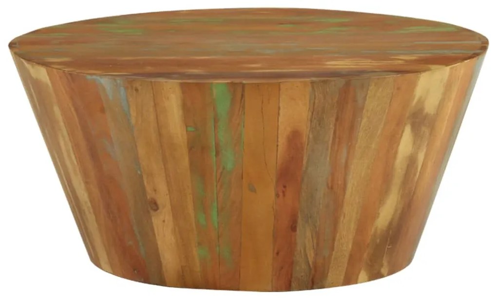 Mesa de centro Ø65x31 cm madeira recuperada maciça
