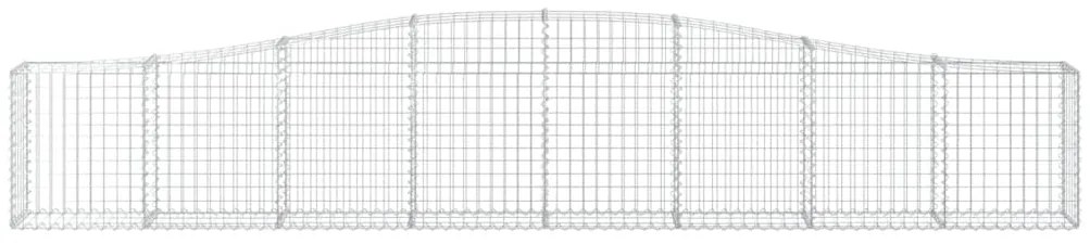 Cestos gabião arqueados 8 pcs 400x30x60/80 cm ferro galvanizado