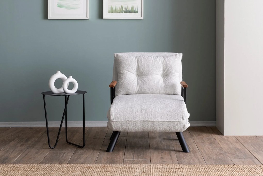 Sofá-Cama Sando – Branco – Medidas: Profundidade do Assento: 50 cm, La
