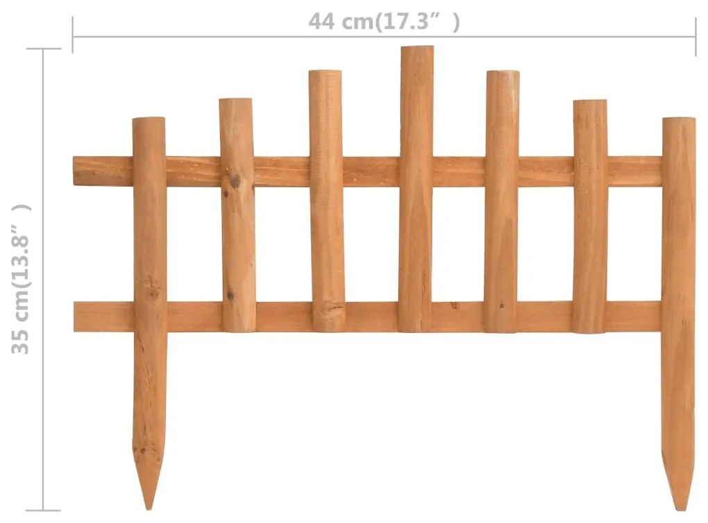 Bordas de relvado 10 pcs 4,4 m abeto