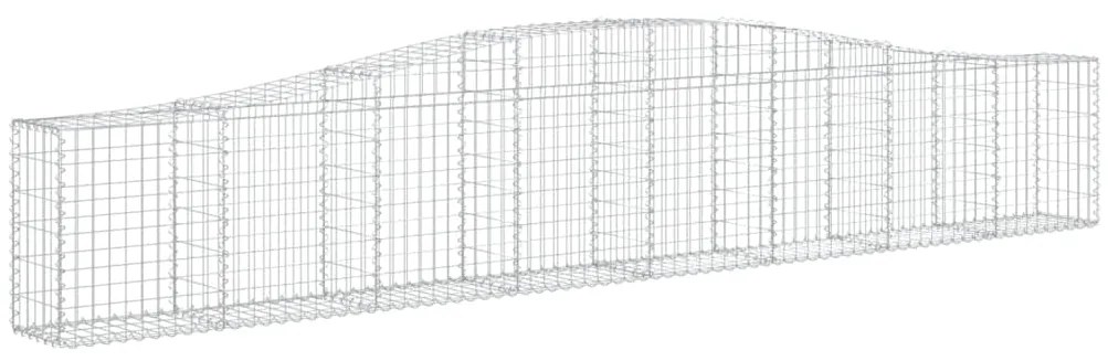 Cestos gabião arqueados 6 pcs 400x30x60/80 cm ferro galvanizado