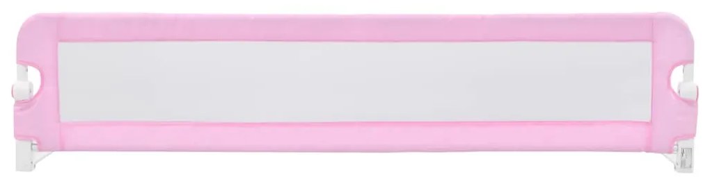 Barra de segurança p/ cama infantil 180x42cm poliéster rosa