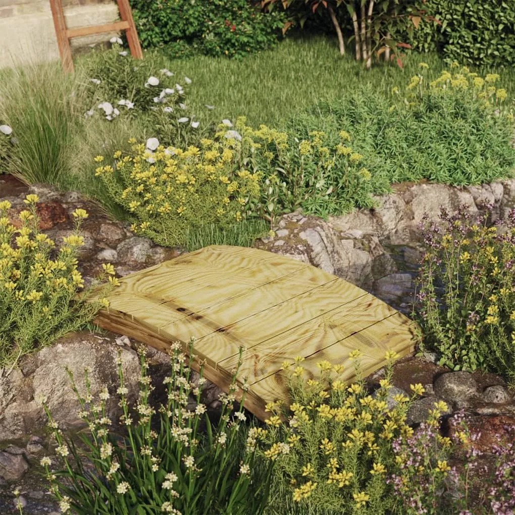 318205 vidaXL Ponte de jardim 110x74 cm madeira de pinho maciça impregnada