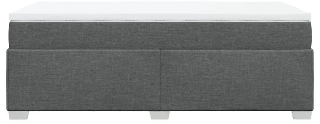Cama com molas/colchão 80x200 cm tecido cinzento-escuro