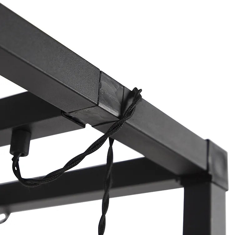 Candeeiro de pé industrial preto 3 luzes - Big Cage Industrial,Design