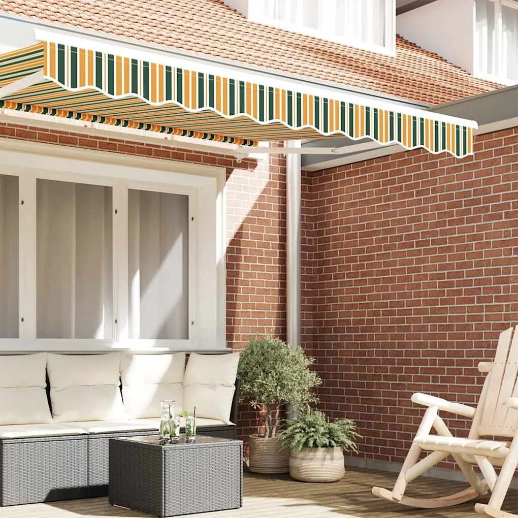 Valência de Toldos 2,5 m Verde e Amarelo 2,3 x 0,2 m