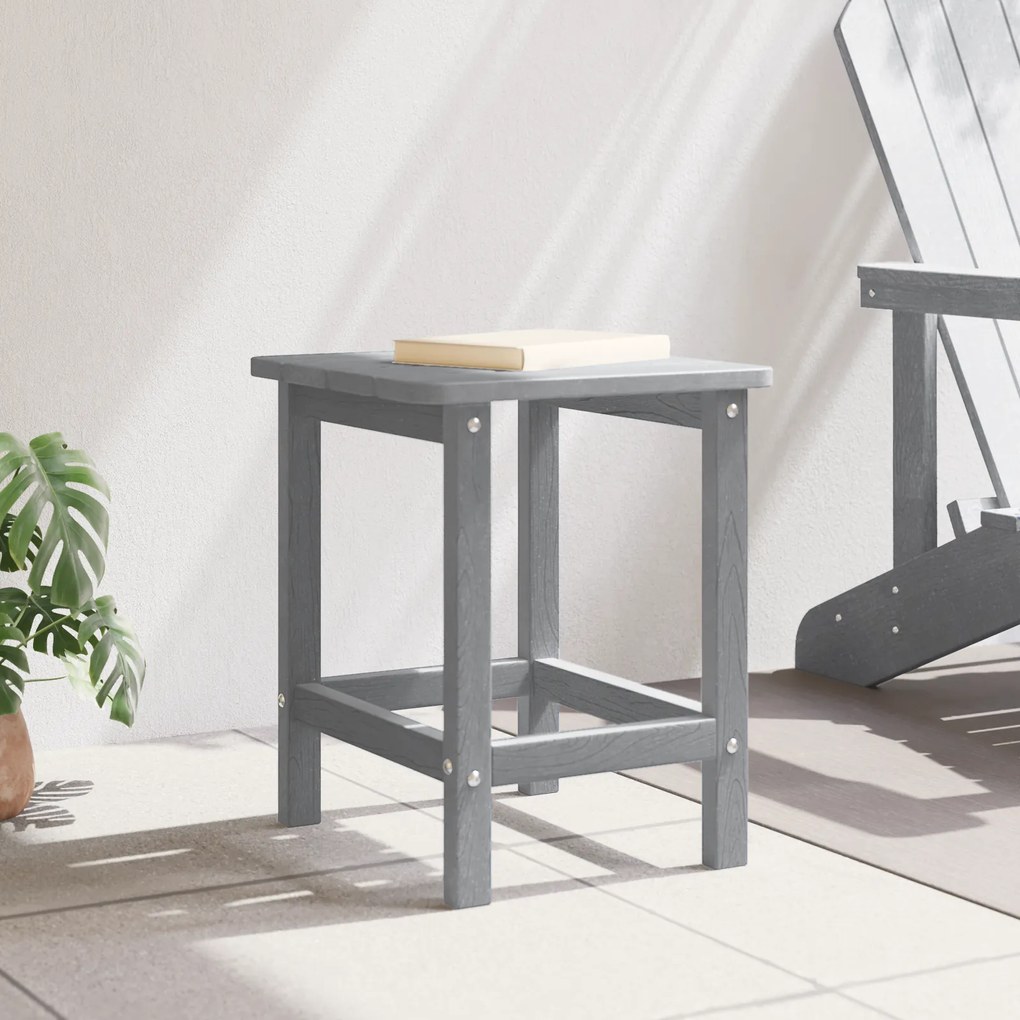 Mesa lateral Adirondack Cinza-claro 38x38x45 cm HDPE