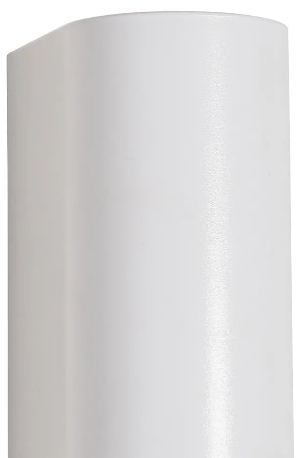 Candeeiro de parede exterior moderno branco plástico oval 2 luzes - Baleno