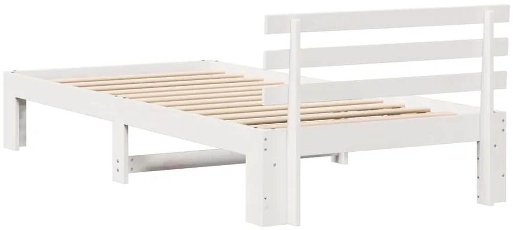 Estrutura de Cama de Madeira Branca Madeira Solteiro Durável