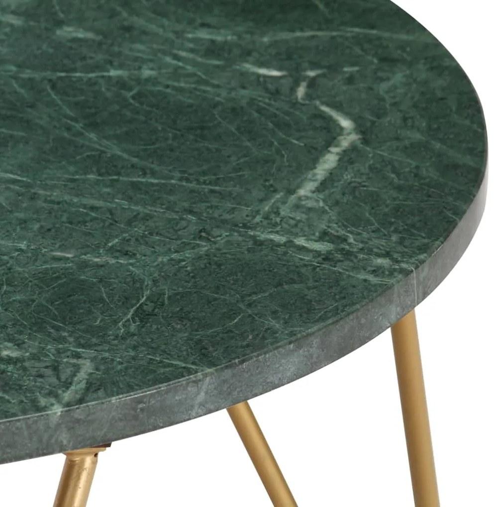 Mesa centro 65x65x42cm pedra genuína textura mármore verde