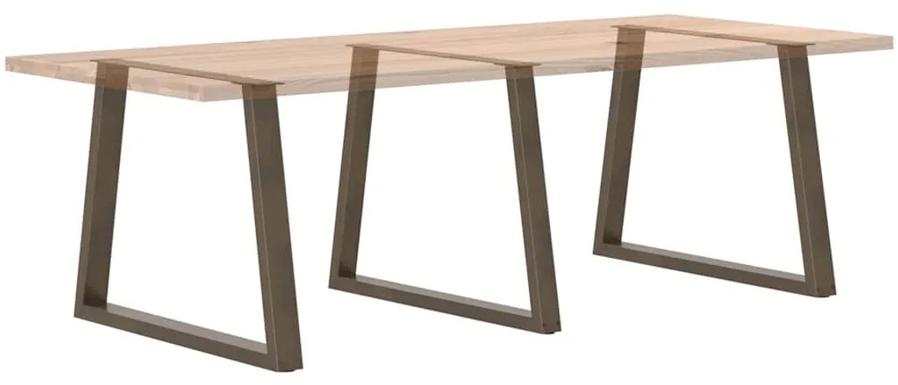 Pés para mesa de jantar em formato de V, 3 peças, aço natural, 100x(72